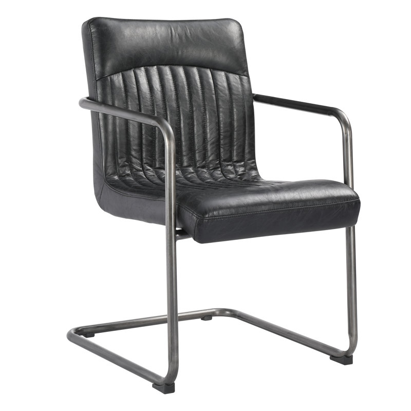 Williston Dublin Genuine Leather Upholstered Dining Chair Wayfair